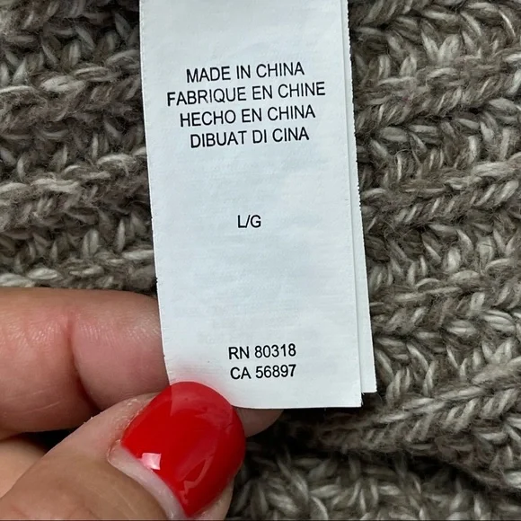 Lucky Brand Women's Cable Knit Sweater Brown Wool Blend size Large - Picture 11 of 13